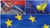 Flags of Serbia, Kosovo and European union