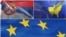 Flags of Serbia, Kosovo and European union