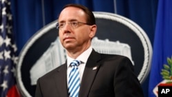 Rod Rosenstein, au ministère de la Justice à Washington le 18 avril 2019.