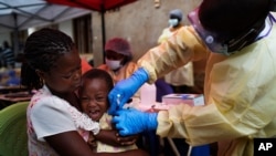 Vaksinasi Ebola di Beni, Congo, 13 Juli 2019. (FOto: dok).