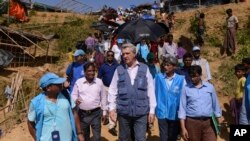 联合国难民事务高级专员访问孟加拉国的罗兴亚穆斯林难民营（2017年9月23日）