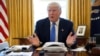 U.S. President Donald Trump is interviewed by Reuters in the Oval Office at the White House in Washington, Feb. 23, 2017.