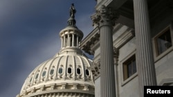 资料照片：美国国会大厦圆顶。