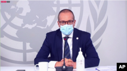 Hans Kluge, direktor za Evropu Svketske zdravstvene organizacije na brifingu u Kopenhagenu. (Foto: AP)