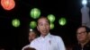 Presiden Joko Widodo di dalam konferensi pers singkat di Alun-Alun Purworejo, Jawa Tengah, Kamis malam, 29 Agustus 2019. (Foto: Setpres RI)