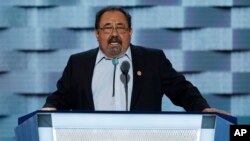 Rep. Raul Grijalva, D-Ariz, announces his support of Hillary Clinton