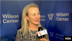 美国国务院负责南亚事务的代理助理国务卿威尔斯在威尔逊中心接受美国之音采访（2019年11月21日）。