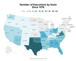 Number of Executions by State Since 1976