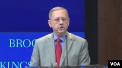 데이비드 트라텐버그 미 국방부 정책부차관이 24일 워싱턴 브루킹스연구소에서 열린 안보 토론회에서 기조연설을 했다.