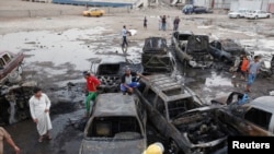 Lokasi serangan bom di Baghdad tanggal 27 Mei (foto: dok). PBB melaporkan 1.045 korban tewas dalam kekerasan di Irak bulan lalu. 