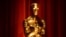 An Oscar statue is seen during the nominations announcements for the 88th Academy Awards in Beverly Hills, California, Jan. 14, 2016.