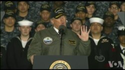 川普总统警告美国潜在对手原声视频