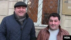 Vəkil Elçin Sadıqov və Anar Məmmədov məhkəmədən sonra