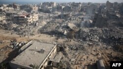 ጋዛ አል-ሺፋ ሆስፒታል አካባቢ የደረሰው ውድመት እአአ ሚያዚያ 1/2024