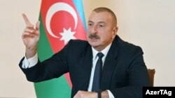 ប្រធានាធិបតី​​ប្រទេស​អាស៊ែបៃហ្សង់​លោក Ilham Aliyev បាន​និយាយ​នៅ​ថ្ងៃ​អាទិត្យ​ថា កងទ័ព​​របស់​ប្រទេស​លោក​​នឹង​ធ្វើ​ការ​ប្រយុទ្ធ​រហូត​ដល់​ដំណាក់កាល​ចុង​ក្រោយ ប្រសិនបើ​ការ​ចរចា​​​មិន​បាន​ឈាន​ដល់​ការ​ព្រមព្រៀង​​ជាមួយ​អាមេនី ទីក្រុង​បាគូ ​​ប្រទេស​អាស៊ែបៃហ្សង់​ ថ្ងៃទី៩ ខែតុលា ឆ្នាំ២០២០។