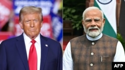 도널드 트럼프 미국 대통령 · 나렌드라 모디 인도 총리