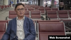 周永勤在机场禁区接受壹周刊访问(壹传媒图片)