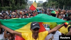 ለጠቅላይ ሚኒስትር አብይ አሕመድ ድጋፍ ሰልፍ በአዲስ አበባ የተካሄደው ሰልፍ