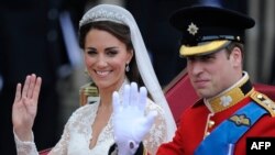 Le Prince William et son épouse Kate, lors de leur marriage