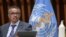 World Health Organization (WHO) Director-General Tedros Adhanom Ghebreyesus attends a news conference organized by Geneva Association of United Nations Correspondents (ACANU) amid the COVID-19 outbreak, caused by the novel coronavirus.