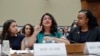 FILE -Congresswoman Rashida Tlaib, D-Mich., center, testifies before the House Oversight Committee hearing on family separation and detention centers, July 12, 2019, on Capitol Hill in Washington. 