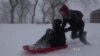 Despite Blizzard, New York Locals, Tourists Come Out to Play