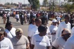 Women gather to support Jane Ansah in Blantyre, Malawi, July 10, 2019. (Lameck Masina)