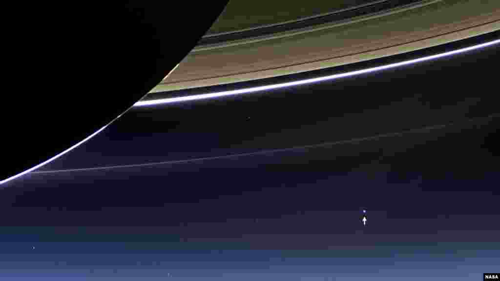In this rare image taken on July 19, 2013, the wide-angle camera on NASA&#39;s Cassini spacecraft has captured Saturn&#39;s rings and our planet Earth and its moon in the same frame. (Credit: NASA/JPL-Caltech/Space Science Institute) &nbsp;
