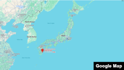 ແຜນທີ່ສະແດງໃຫ້ເຫັນ ສະໜາມບິນ ມິຢາຊາກິ (Miyazaki Airport)