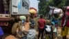 People flee Bangui for Cameroon by road, Feb. 22, 2014. 
