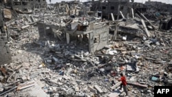 ویرانه‌های ناشی از حملات اسراییل بر نوار غزه 