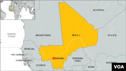 Peta wilayah Mali, Afrika