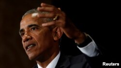 5일 중국 항저우에서 주요20개국(G20) 정상회의 결산 기자회견을 진행하고 있는 바락 오바마 미국 대통령. 이날 미국의 노동절을 맞아 오바마 대통령은 백악관을 통해 미 전역의 노동자들에게 공개 서한을 발표했다. 