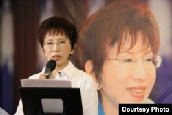 国民党总统候选人洪秀柱（美国之音杨明拍摄）