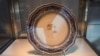porcelain which was made to order in China for President George Washington and his wife Martha. This on plate is expected to sell at auction for between $25,000 and $40,000. (VOA/J. Taboh) 