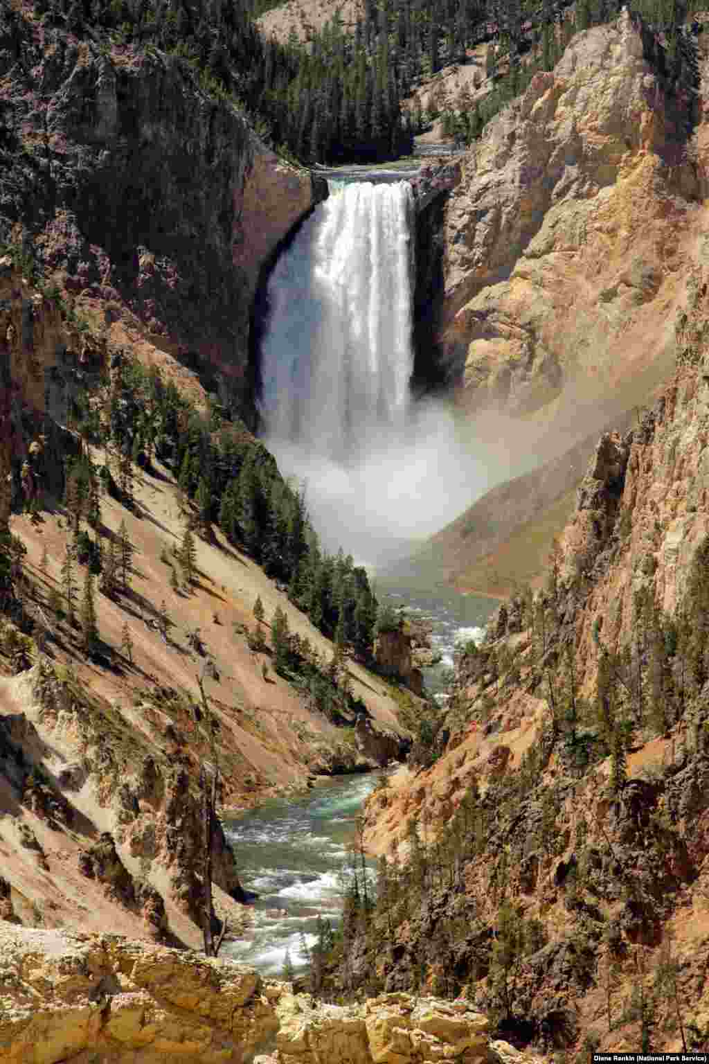 View of the Lower Falls of the Yellowstone River, Yellowstone National Park. (Photo: NPS/Diane Renkin)
