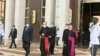 Cardinal Pietro Parolin leaves Cameroon presidential palace in Yaounde, Jan. 29, 2021. (Moki Edwin Kindzeka/VOA)