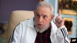 ፋይል ፎቶ - ፊደል ካስትሮ በእ.አ.አ. 2014 