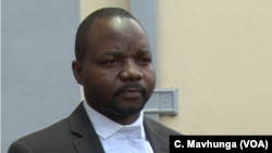 Tonderai Bhatasara of Zimbabwe Lawyers for Human Rights said he was not surprised by what he called tactics by state prosecutions to make his client stay longer in prison, Jan. 25, 2019, in Harare.