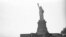 Visitors move toward the base of the Statue of Liberty on Bedloe’s Island in New York’s harbor on July 12, 1948. 