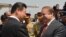 In this handout photo released April 20, 2015, by Pakistan's Press Information Department (PID), Chinese President Xi Jinping (L) is welcomes by Pakistan's Prime Minister Nawaz Sharif after arriving at Nur Khan air base in Rawalpindi. 