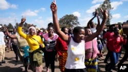 Wafuasi wa kiongozi wa upinzani wa Zimbabwe Nelson Chamisa. Mei 30. 2023