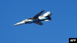 A handout picture released by the official Syrian Arab News Agency on December 20, 2011 shows a military aircraft take part in military maneuvers by the Syrian army in an undisclosed location in Syria. 