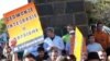 Student protest against forced integration at White Free State University