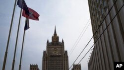 资料照片：莫斯科的俄罗斯外交部大楼。(2012年10月4日）