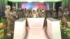 Members of Burkina Faso's army seized control of state television late Friday, declaring that the country's coup leader-turned-president, Lt. Col. Paul Henri Sandaogo Damiba, had been overthrown after only nine months in power. (RTB via AP)