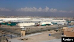 아프가니스탄 수도 카불 북부에 위치한 바그람 미군기지 수용소 전경.