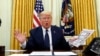President Donald Trump speaks before signing an executive order aimed at curbing protections for social media giants, in the Oval Office of the White House, May 28, 2020.