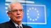 រូបឯកសារ៖ លោក Josep Borrell ប្រធាន​គោល​នយោបាយ​ការបរទេស​សហភាព​អឺរ៉ុប ថ្លែងទៅកាន់អ្នកសារព័ត៌មាននៅក្នុងសន្និសីទសារព័ត៌មាមួយ នៅទីស្នាក់ការកណ្តាលរបស់សហភាពអឺរ៉ុបនៅ​ទីក្រុង​ព្រុចសែល ប្រទេសប៊ែលហ្សិក ថ្ងៃទី២៥ ខែមករា ឆ្នាំ២០២១។