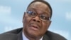 FILE - Malawi's President Peter Mutharika meets with reporters at the conclusion of the US-Africa Summit at the Institute of Peace in Washington.